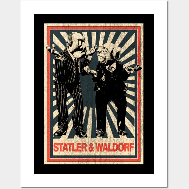 Vintage Poster Statler and Waldorf Wall Art by Odd Even
